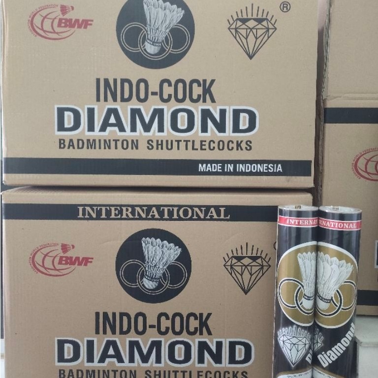 Shuttlecock Indocock Hitam Diamond 1 Box isi 50 slop/ Kok Bulu Tangkis Berkualitas