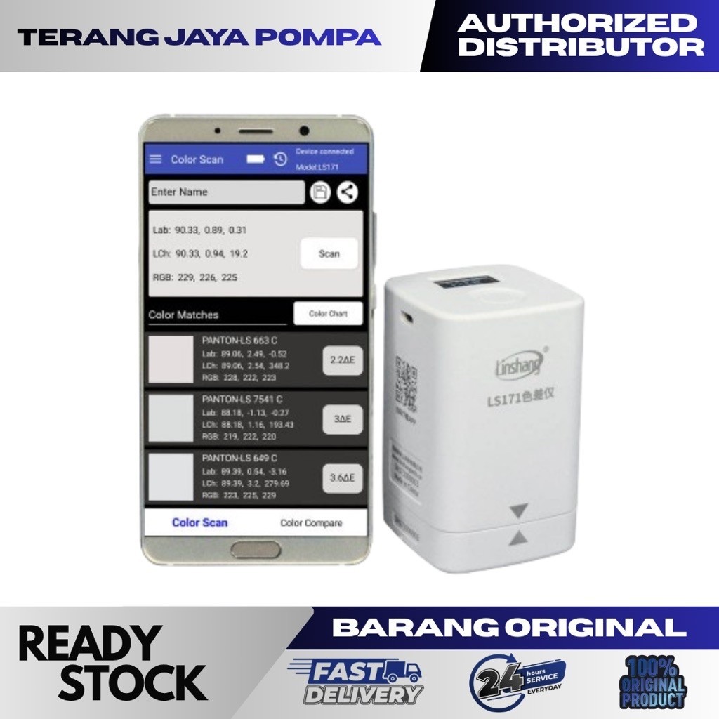 Linshang Colorimeter Sensor Warna D/8 Mobile App Colour Reader 8 mm LS171 - LS170