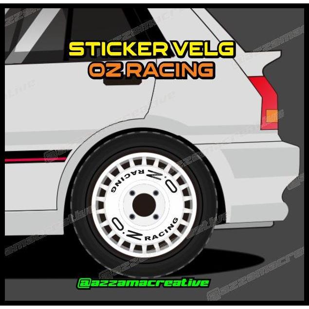 GRATIS ONGKIR STICKER VELG MOBIL OZ RACING 