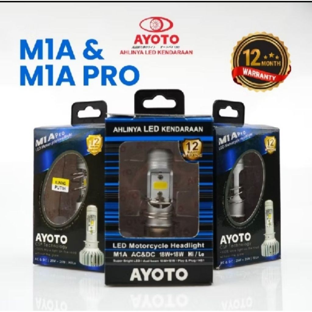Lampu LED Motor AYOTO M1A PRO / M1A – Upgrade Tampilan Motor