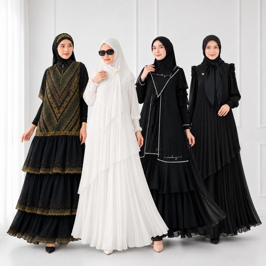 AURAKAY GAMIS DRESS ABAYA CERUTY SEY HIJAB RISALAH 8005 SAKINAH 6347 SAADAH 7351 ORI BY AURAKAY