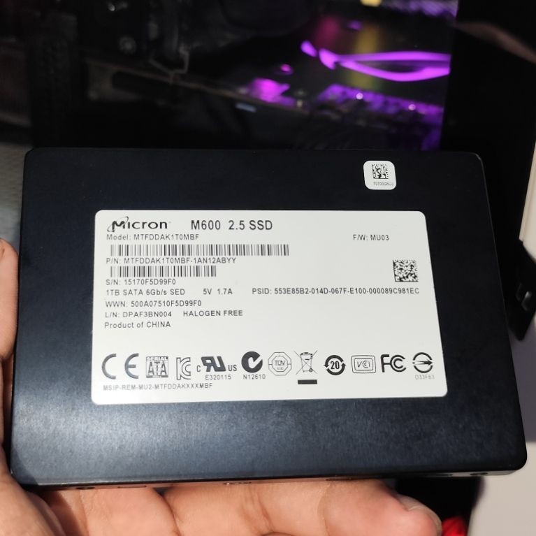 SSD SATA MICRON M600 2,5 inci