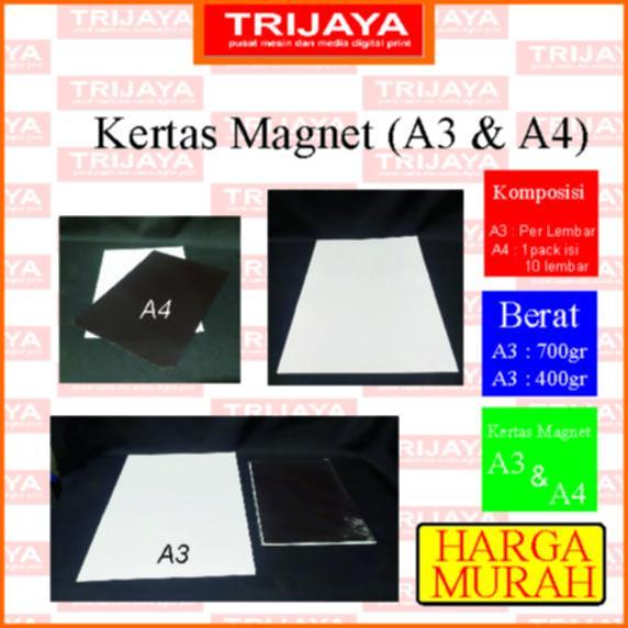 Kertas Magnet A4 dan A3 Lembar