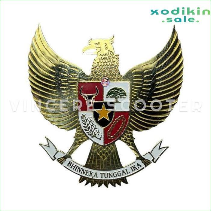 EMBLEM BADGE LOGO GARUDA INDONESIA BHINEKA TUNGGAL IKA VESPA MOTOR UNIVERSAL TERMURAH
