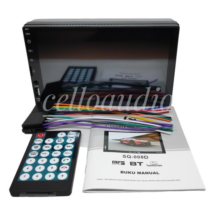 HEAD UNIT DOUBLE DIN Q-ONE SQ-008D DECKLESS 7" SQ 008D BLUETOOTH ORIGINAL DAN TERPERCAYA
