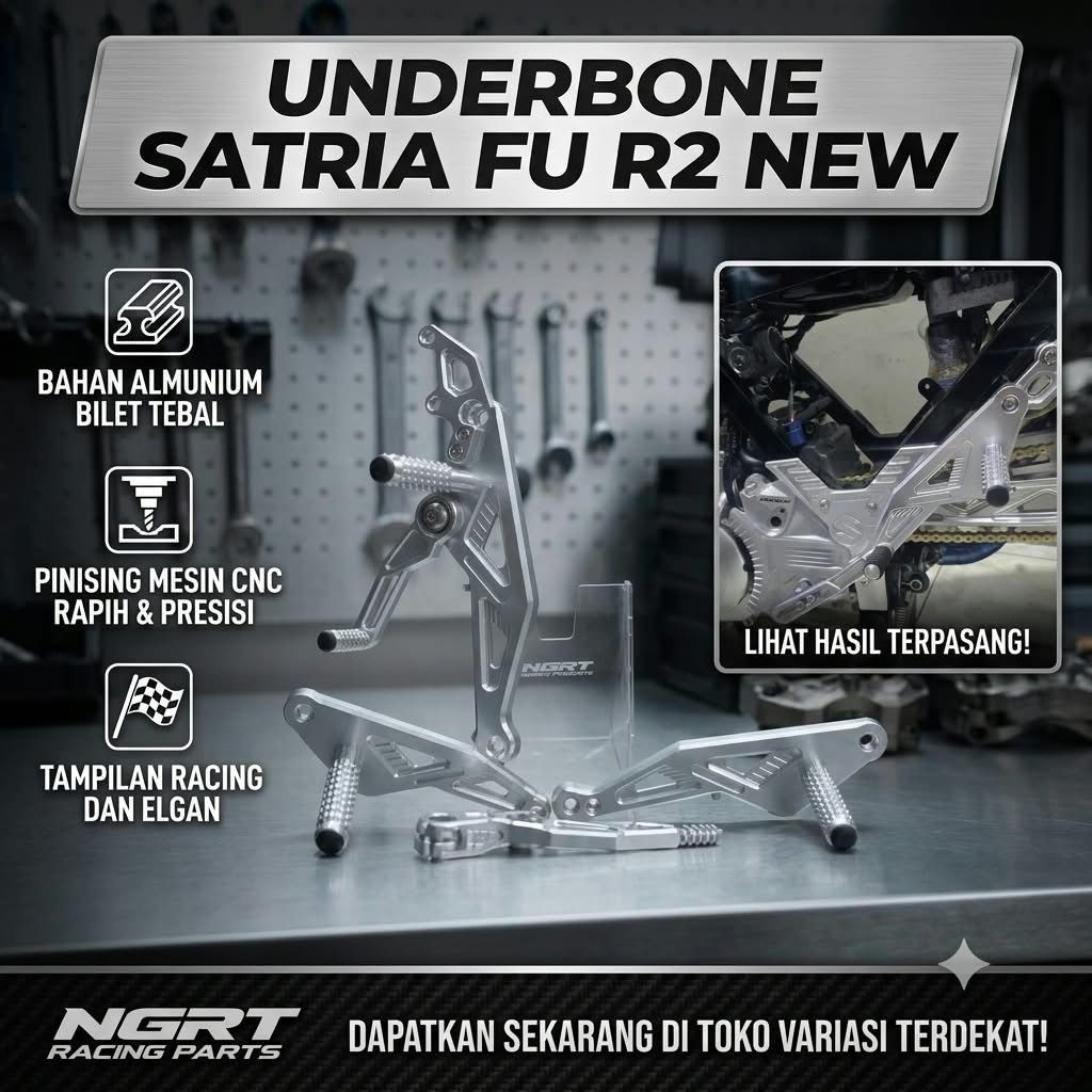 Underbone Satria Fu /  footstep underbone ngrt r2 new model satria fu karbu / fu injeksi + kutikan g