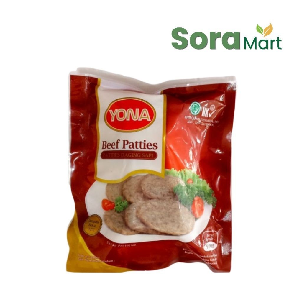 YONA Beef Patties 500gr/Patties Burger/ Daging Isian Burger