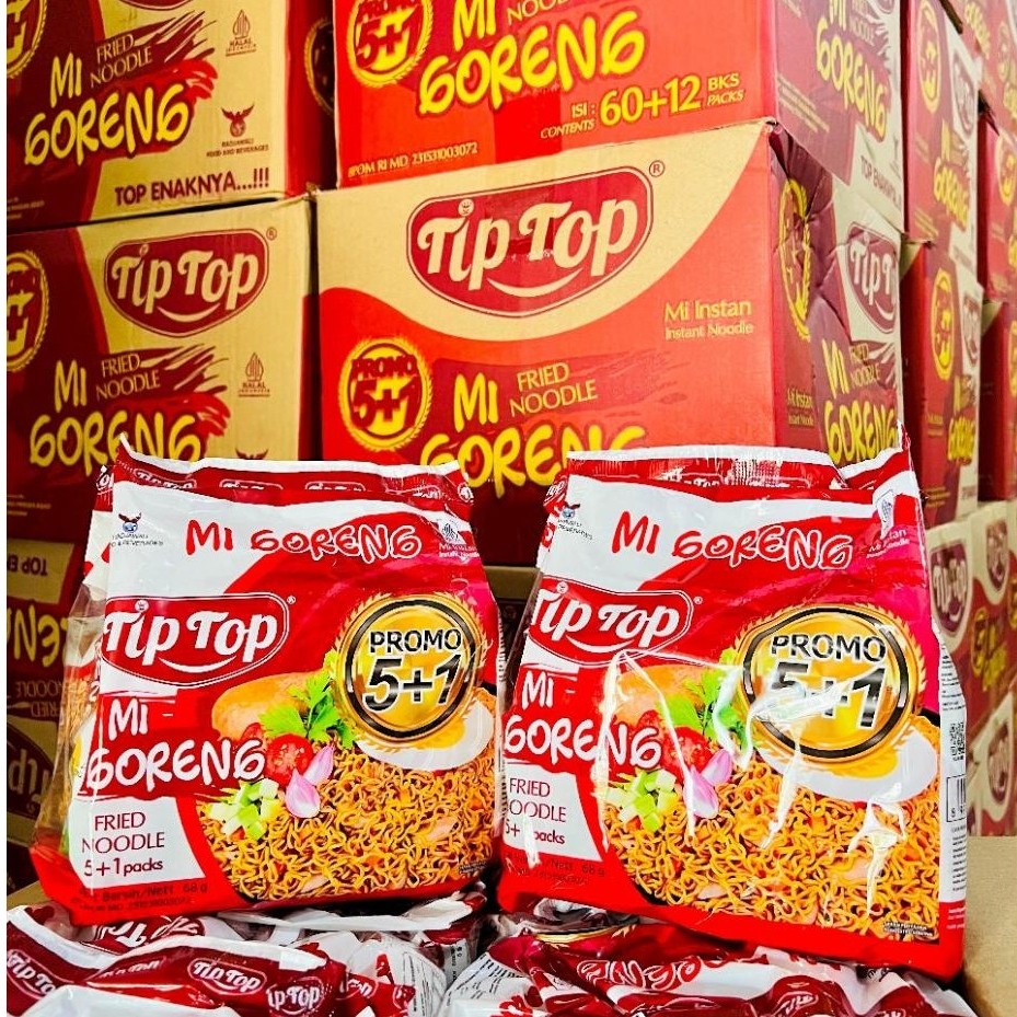 Mie tip top isi 5 + 1 / mie goreng tip top / mie tip top rasa soto ayam