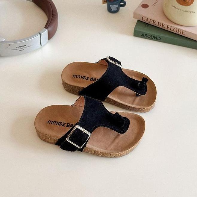 Lolijkt Sd V1055 Sandal Anak Unisex Elastis Bahan Karet Suede Ringan 4 Warna Size 2130