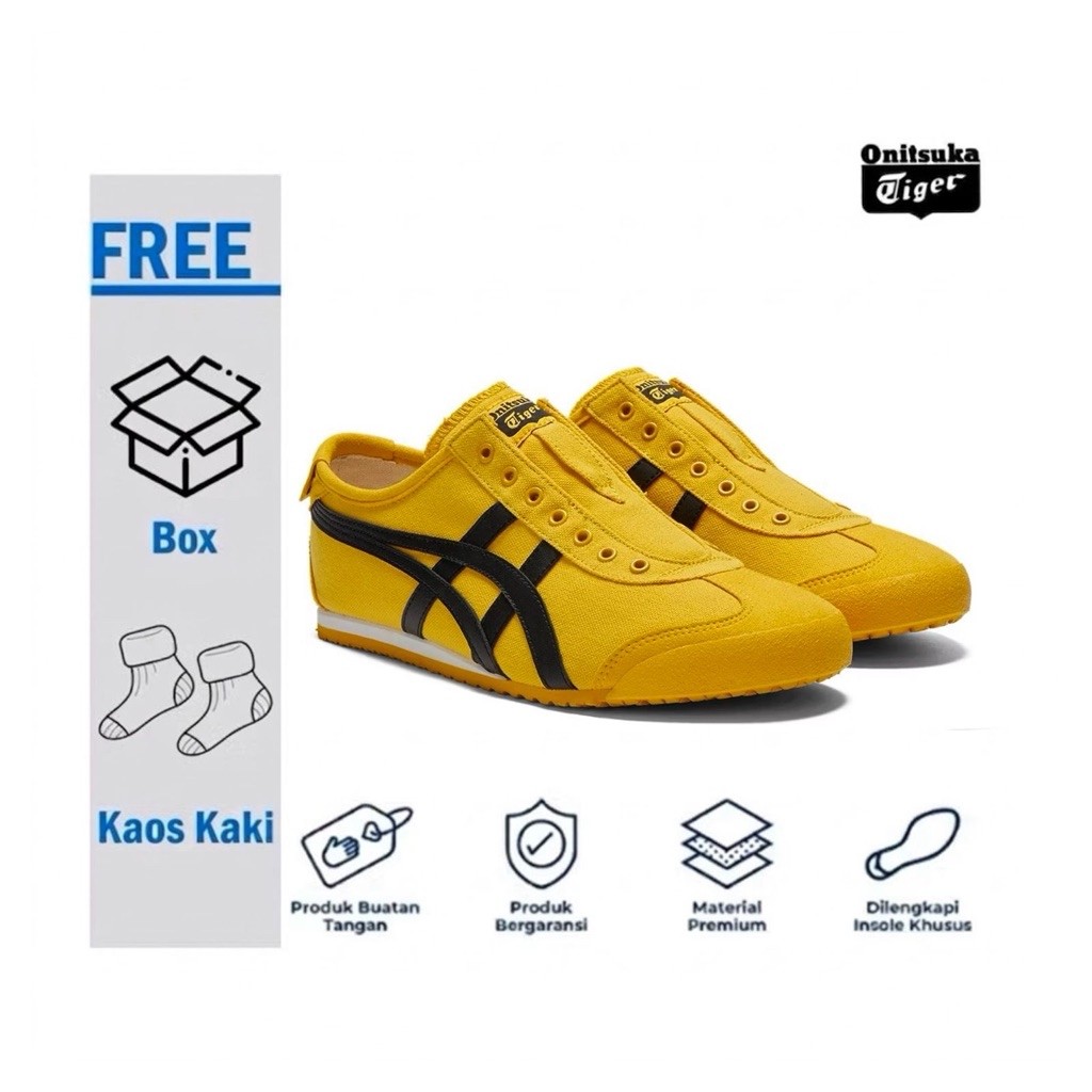 Sepatu Sneakers Pria Wanita Onitsuka Tiger Mexico 66 Slip On Kanvas Killbil
