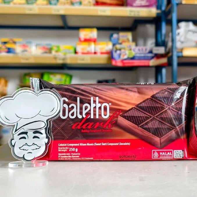 Galetto Dark Compound / Baking Chocolate Galetto / Coklat Galetto
