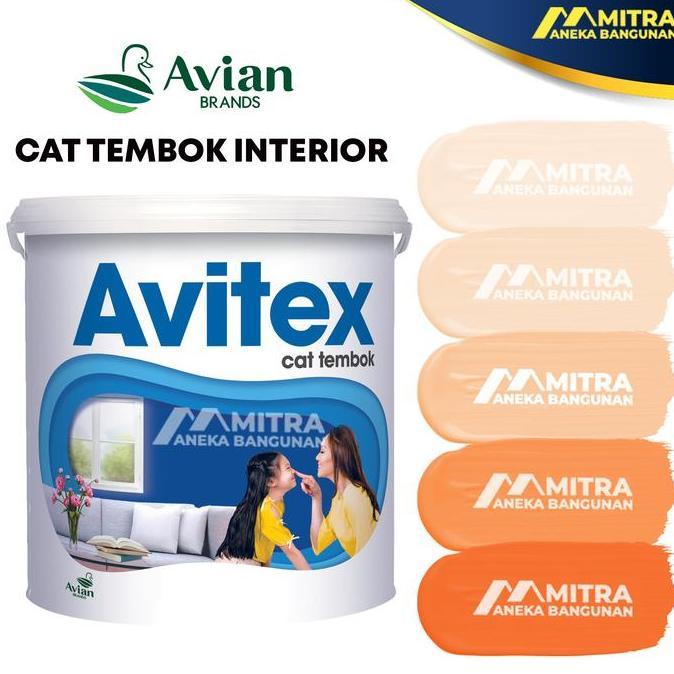 Cat Tembok Avitex Interior 5 Kg / Avian 09 Orange Oren Cream Salem