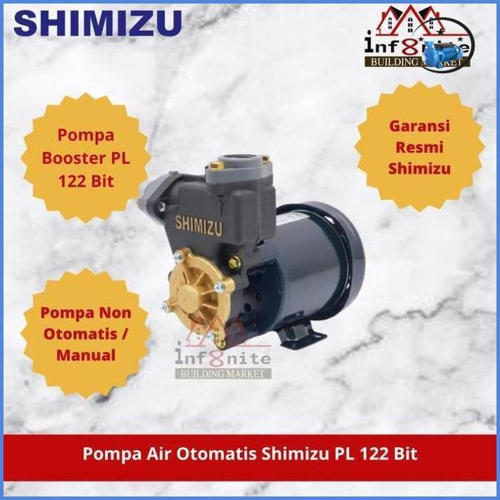 Mesin Pompa Air Shimizu Sumur Dangkal Pl-122 Pl122 Pl 122 Bit Non Automatic Auto Manual Pl122Bit Asl