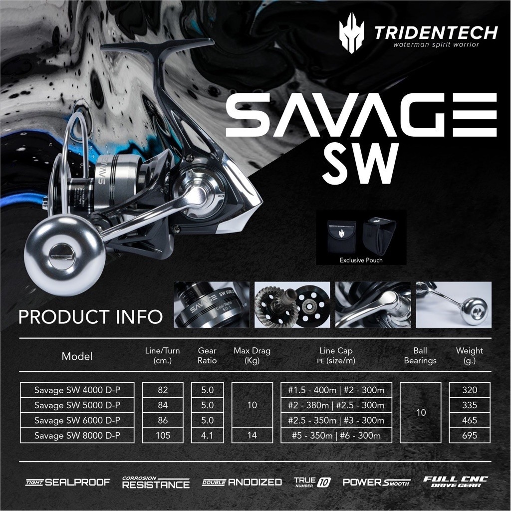 REEL TRIDENTECH SAVAGE SW / REEL SPINNING