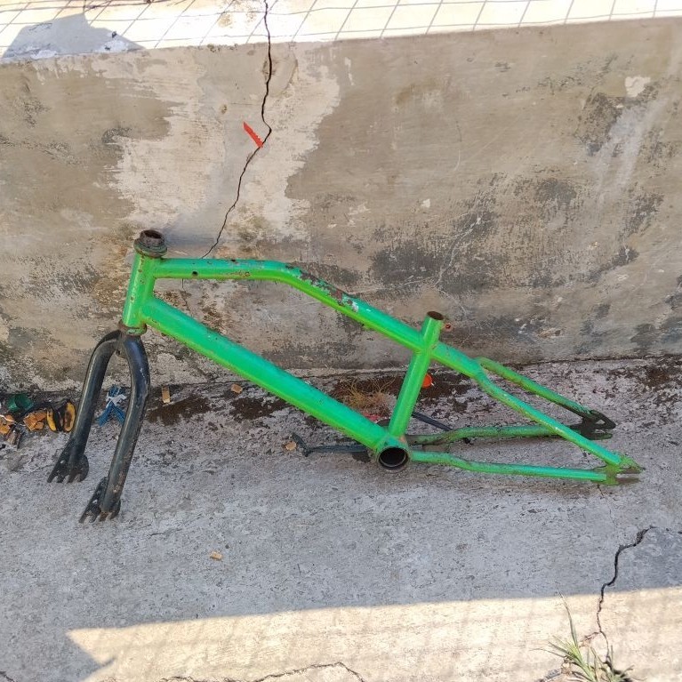 FRAME FORK SEPEDA BMX WIMCYCLE METALIZER BAN 20" DO FORK MATA TIGA MANTAP MURAH AMAN ORI