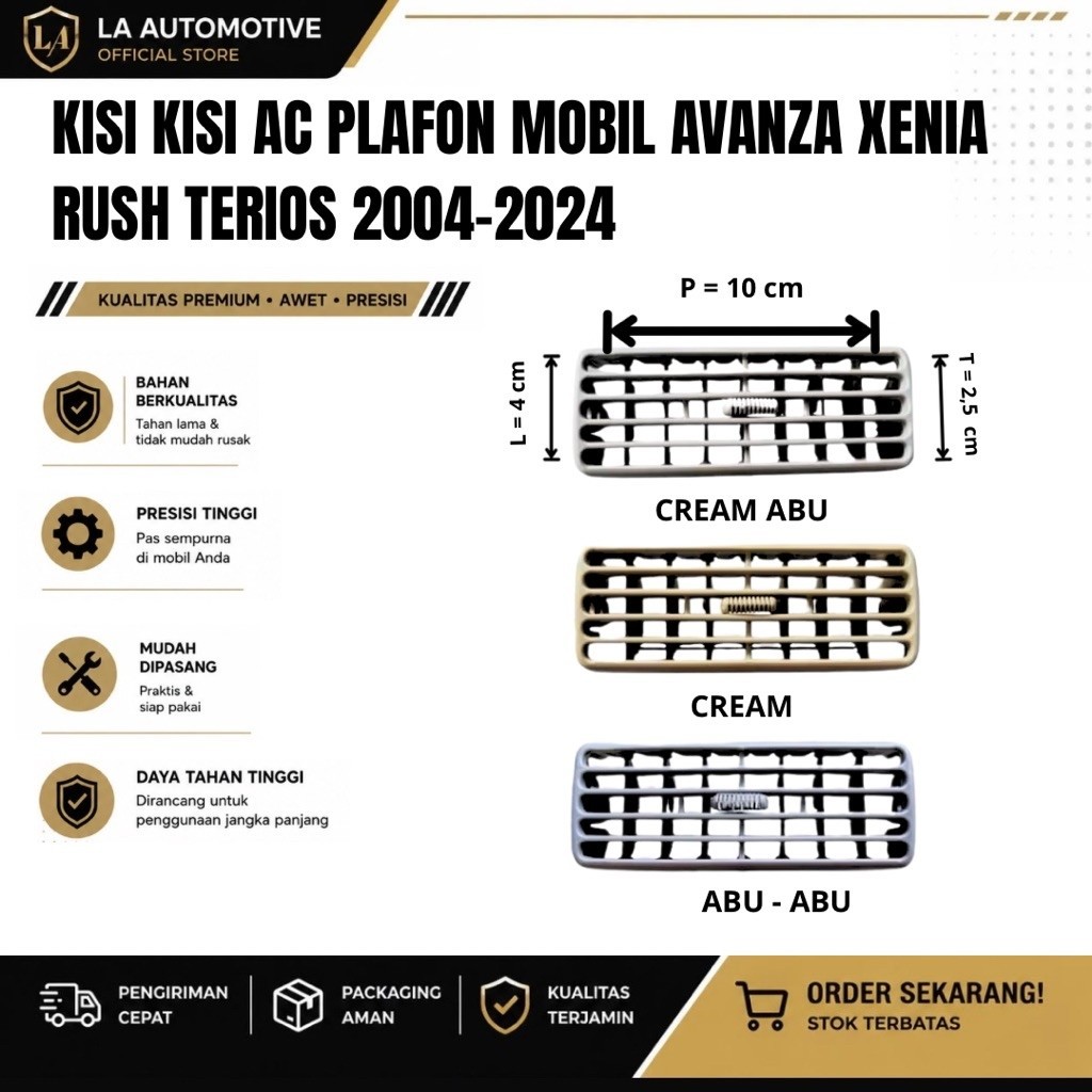 KISI KISI AC PLAFON MOBIL AVANZA XENIA RUSH TERIOS 2004-2024
