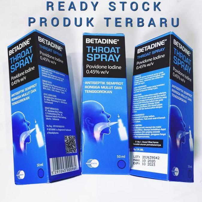 Geson- Betadine Sore Throat Spray 50Ml Betadine Throat Spray Antiseptic Spray