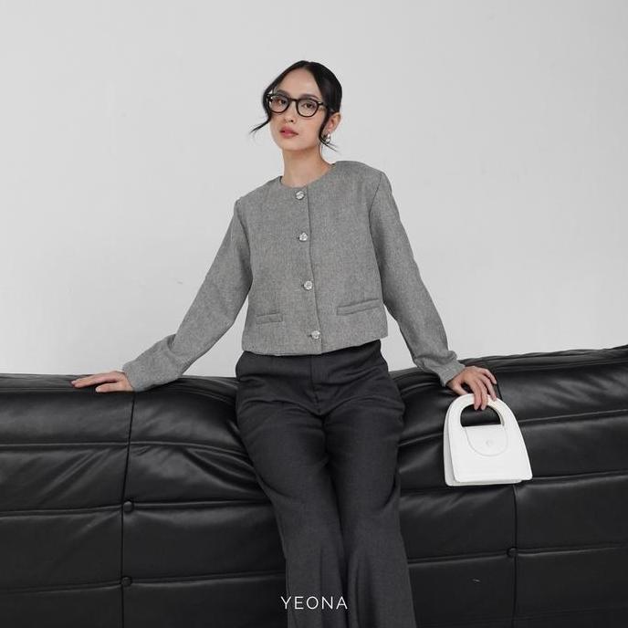 Angel- Yeona - Clove Blazer | Semi Tweed Blazer