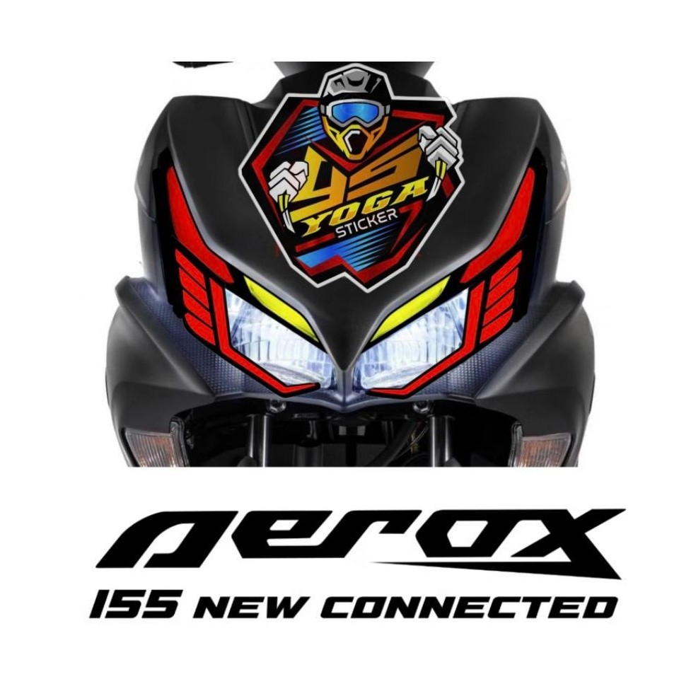 Cutting Stiker Lampu Mata Dan Alis New AEROX CONNECTED