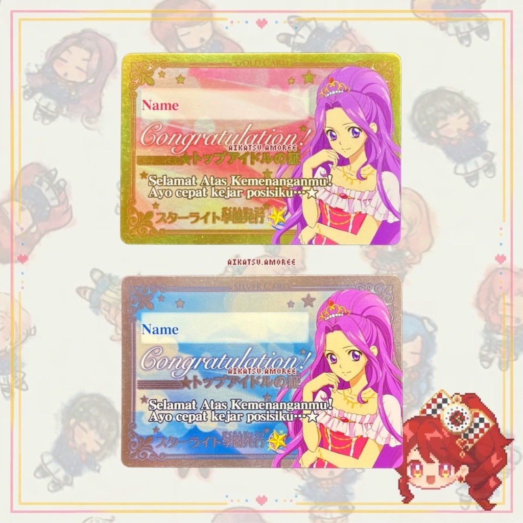 Aikatsu ID Ver Congratulations Tournament Gold & Silver Card Mizuki Kanzaki