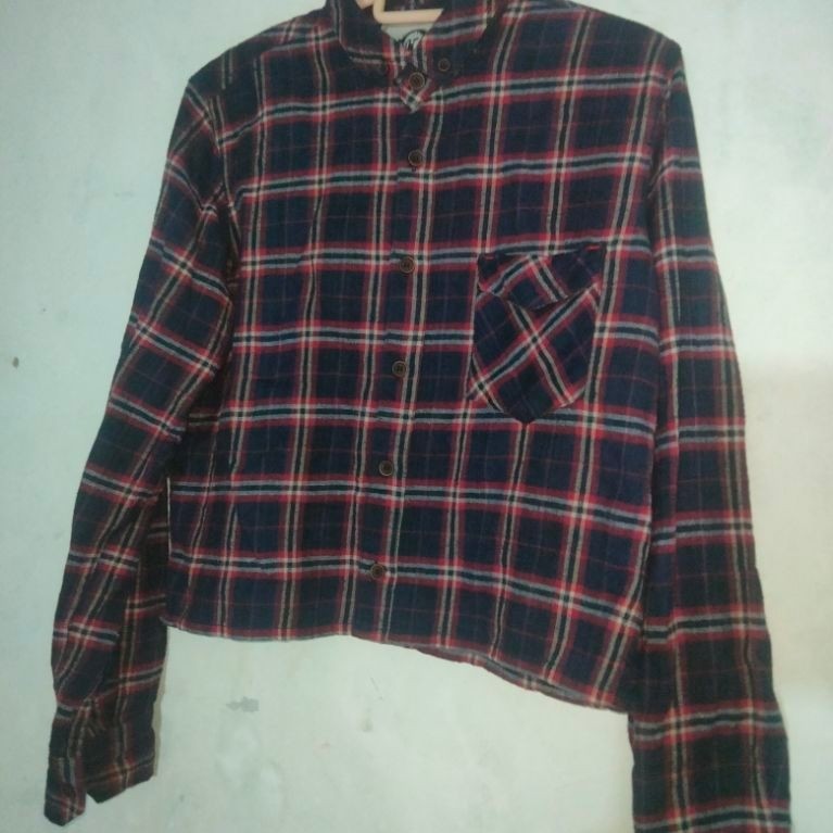 Kemeja Flannel Crop