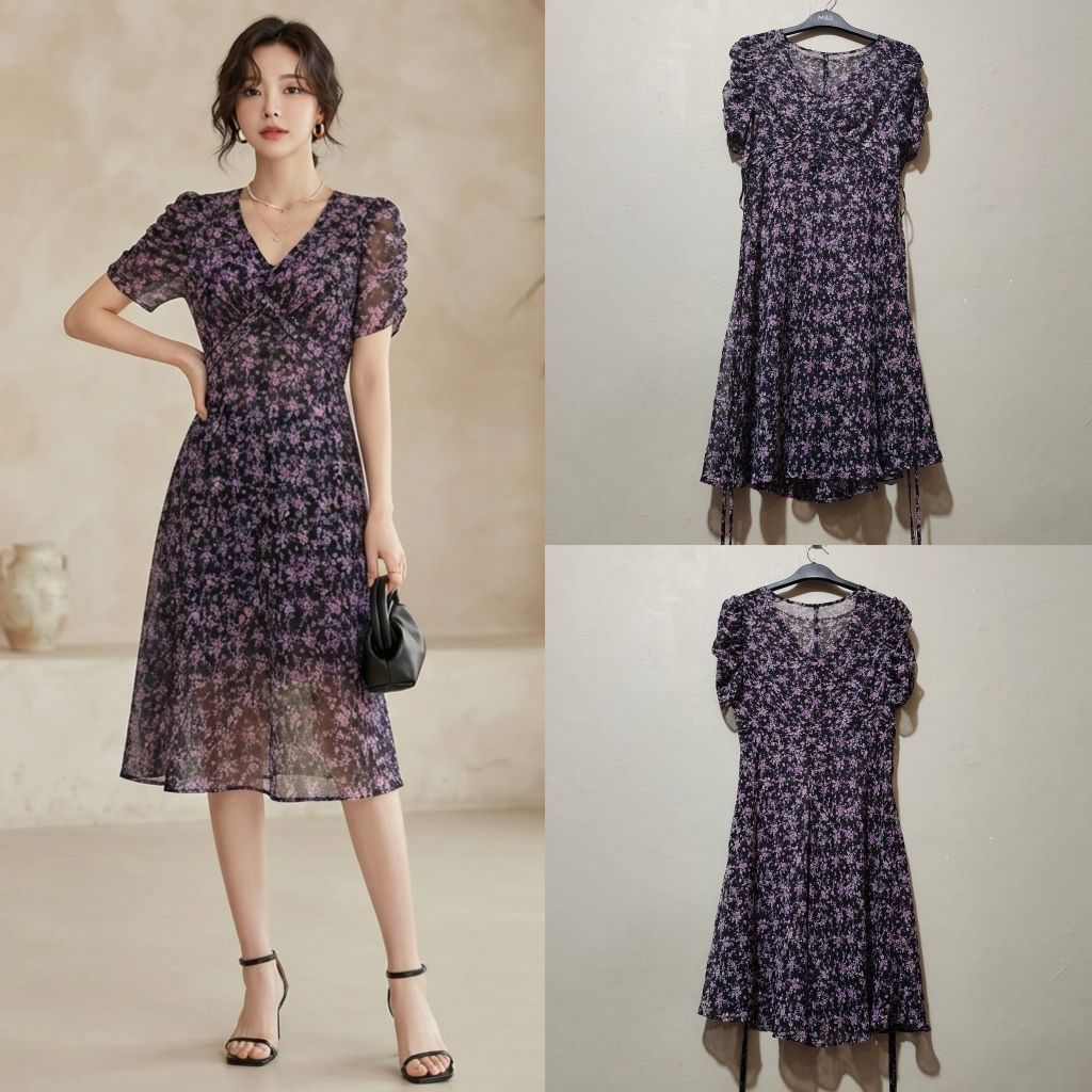 ONWARD KASHIYAMA Japan brand Japanese dress vintage dress y2k vintage floral dress floral vintage fl