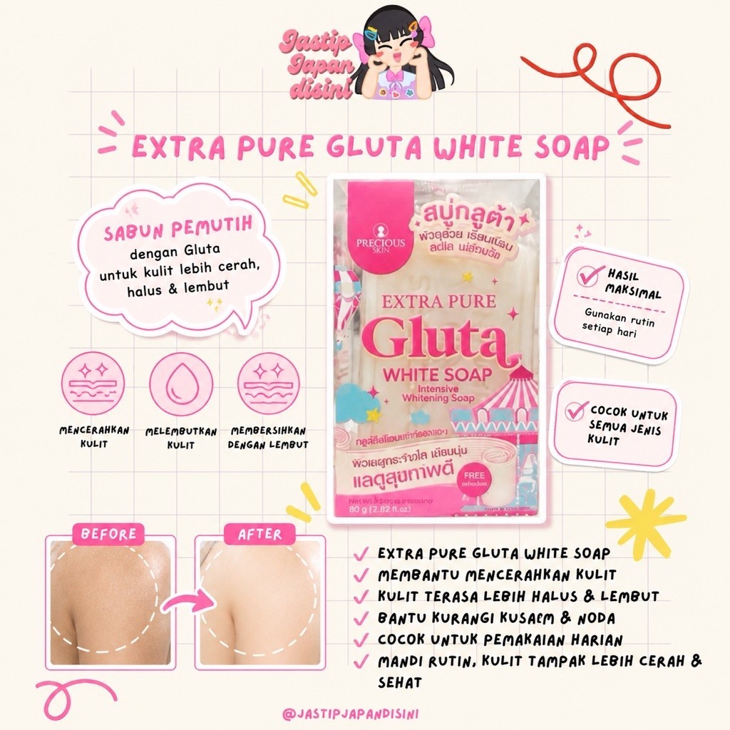 EXTRA PURE GLUTA WHITE SOAP THAILAND