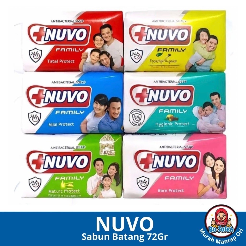 NUVO SABUN BATANG 72GR / SABUN NUVO / SABUN MANDI NUVO