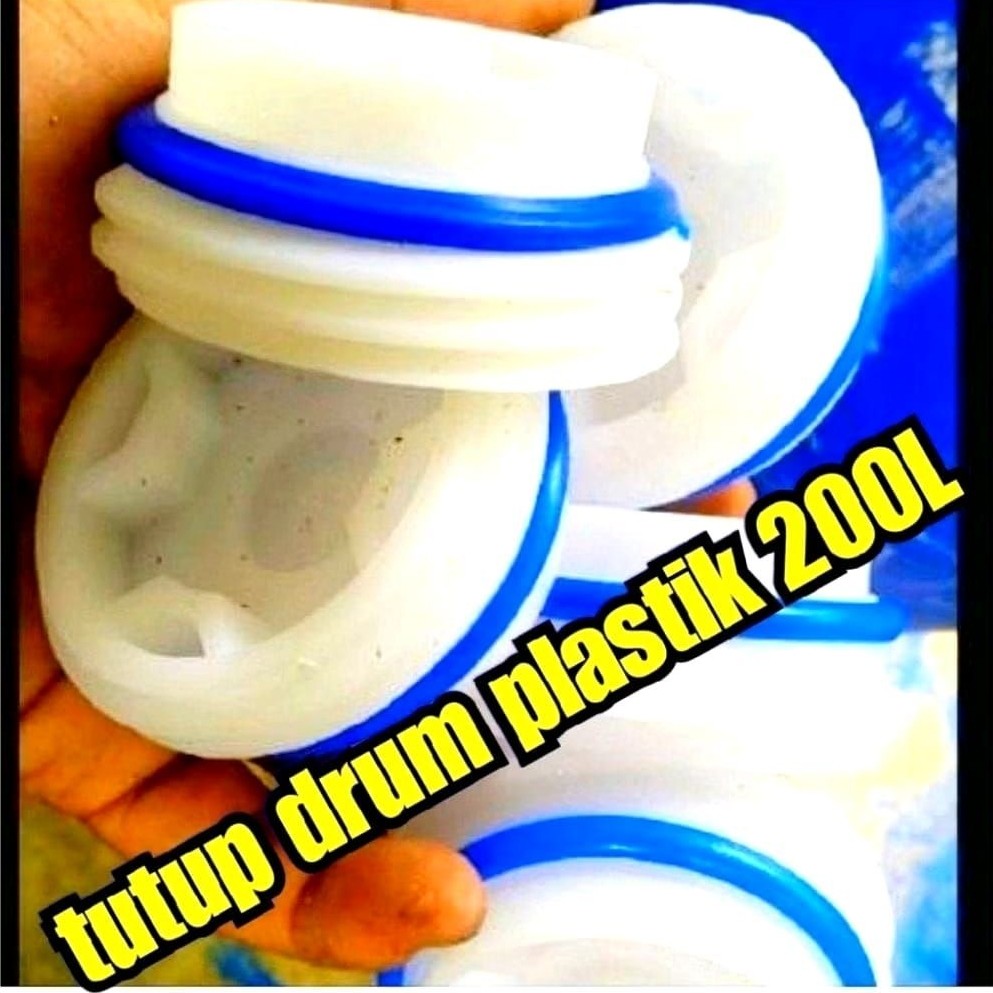 tutup drum plastik 200liter putih.bahan tebal hdpe.cocok untuk drum 200liter...