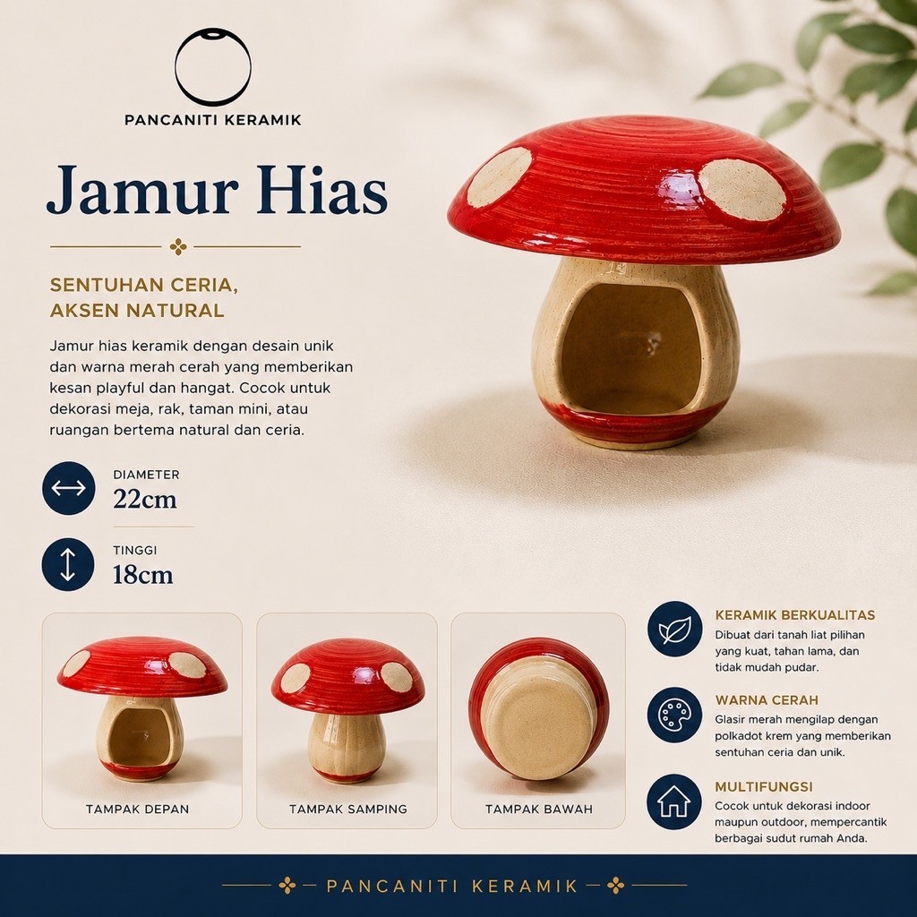 Keramik Enoki / Guci Vas Bunga / guci kura-kura