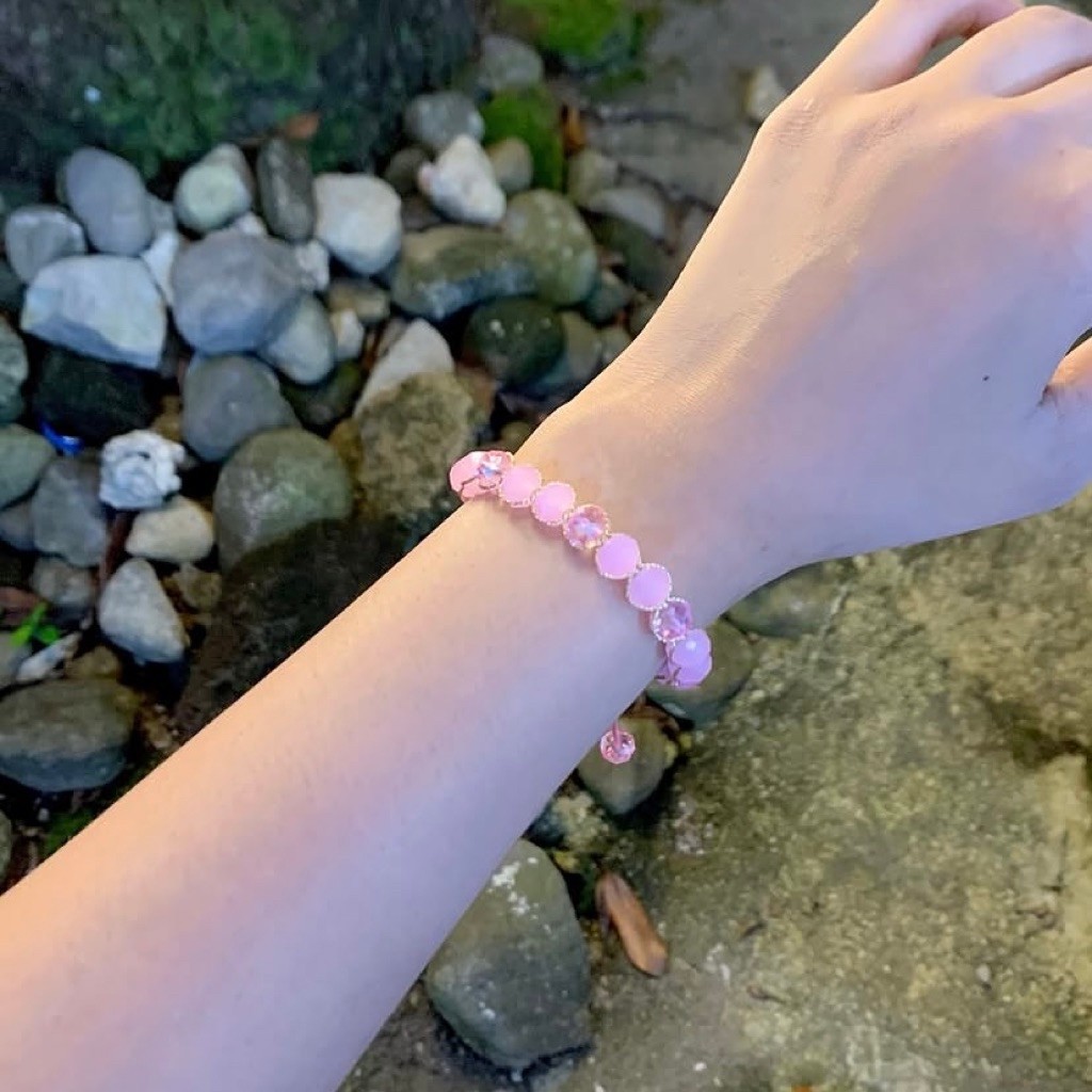 Gelang manik kristal premium