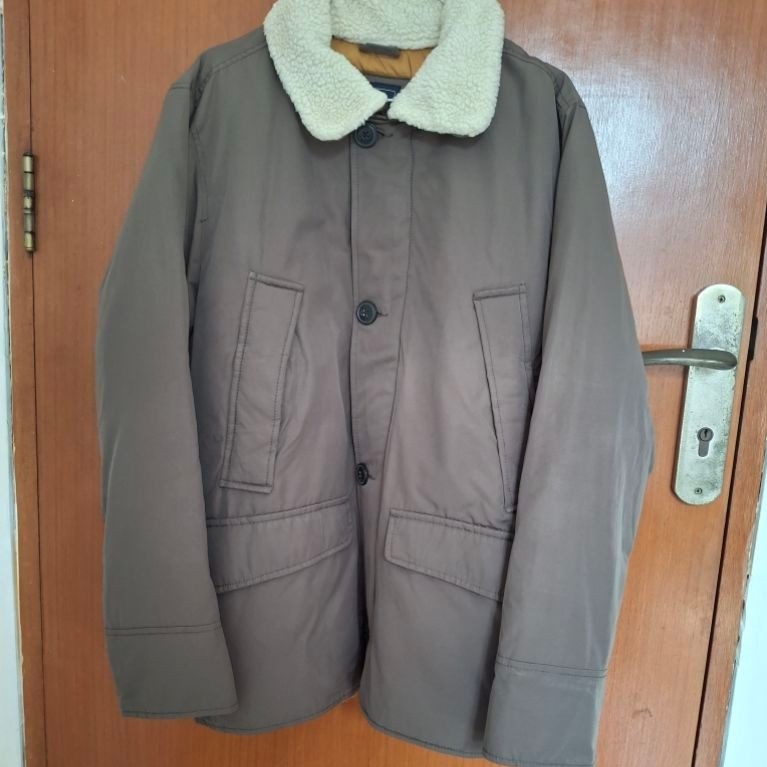 Jaket Pria GAP Hijau Army Kerah Bulu Tebal
