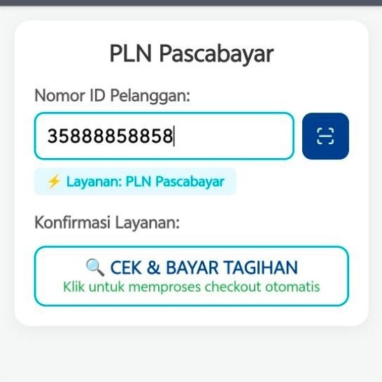 Script html bukaolshop tagihan pln ui