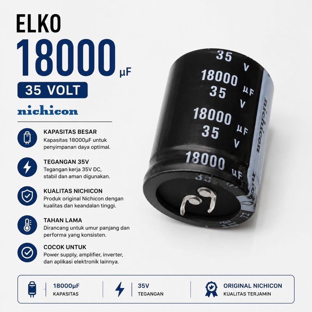 Elko 18000uf 35volt Nichicon elco