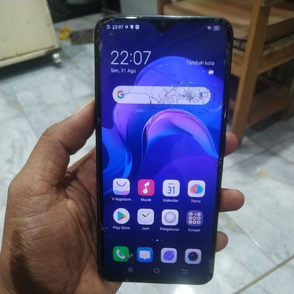vivo v11pro 6/64 minus kaca pecah nurmal