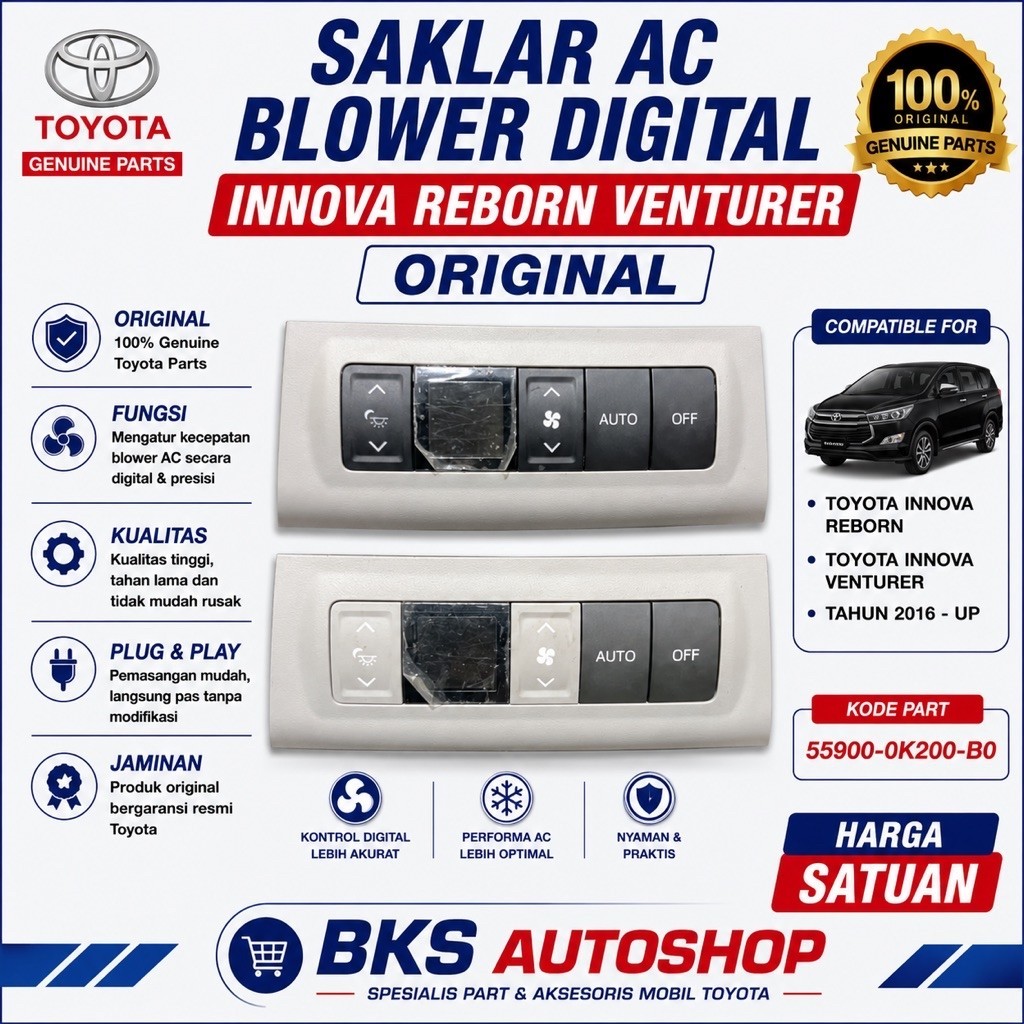 SAKLAR AC BLOWER DIGITAL INNOVA REBORN VENTURER ORIGINAL
