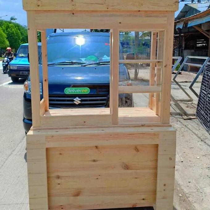 Terlaris Gerobak Kayu/Gerobak Dorong/Booth/Booth Kayu/Booth Portable