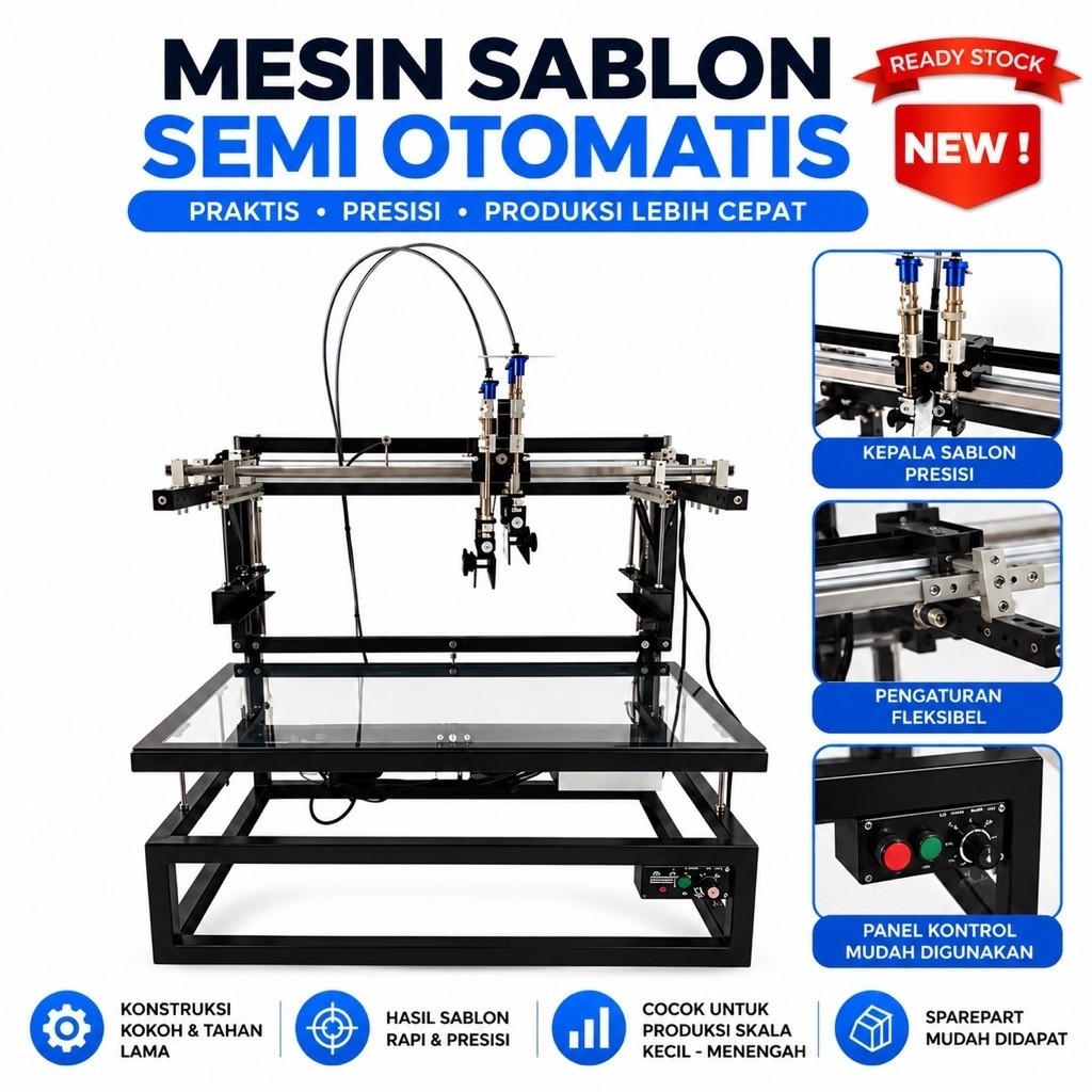 Mesin Sablon Semi Otomatis Super Cepat