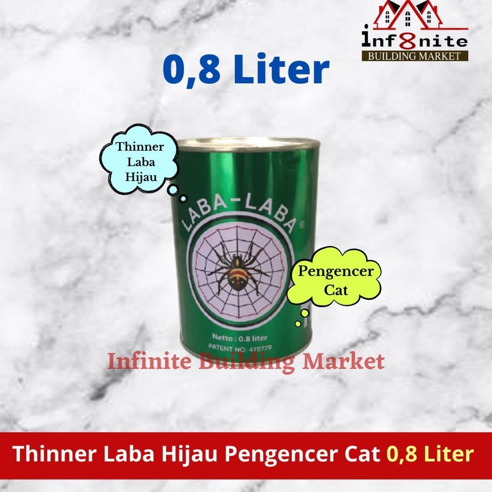 Thinner Laba Hijau 0,8 Liter Thiner Tiner Pengencer Cat Besi Kayu Duco