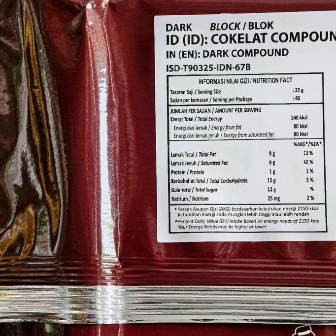 Gibo_Seller51 - Van Houten Dark Compound 200Gr / Dark Coklat Vanhouten / Coklat Batang Van Houten