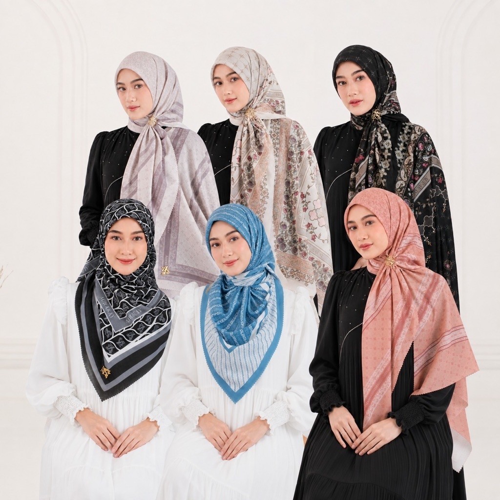 Aurakay hijab segi empat paris voal premium 7705 ori by aurakay