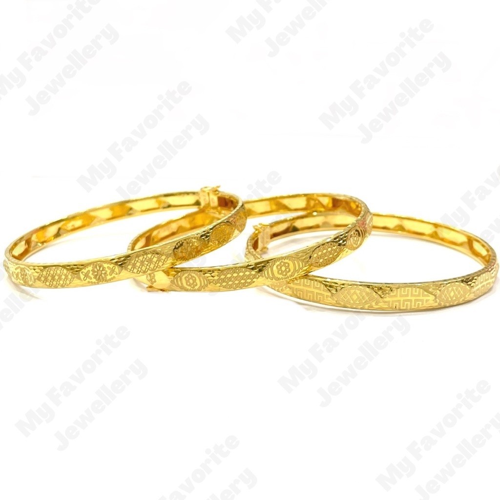 Gelang Bangkok Kotak Brand Emas Asli Kadar 700