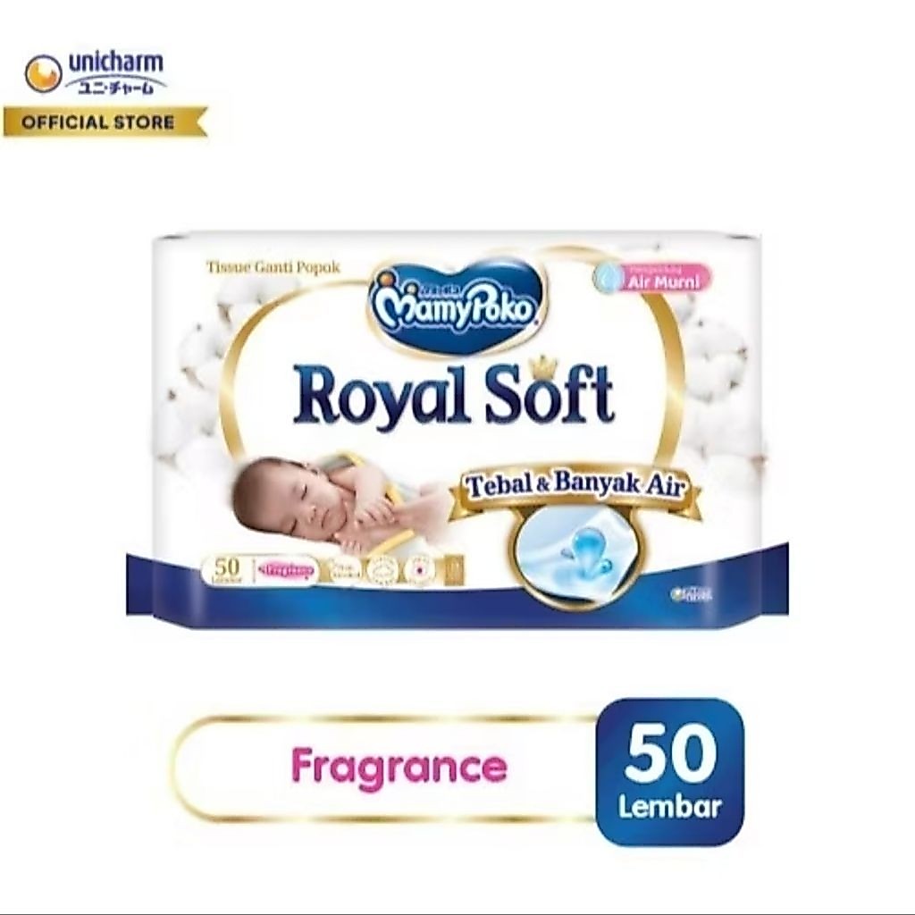 Tisu Basah Mamypoko RoyalSoft Fragrance 50L