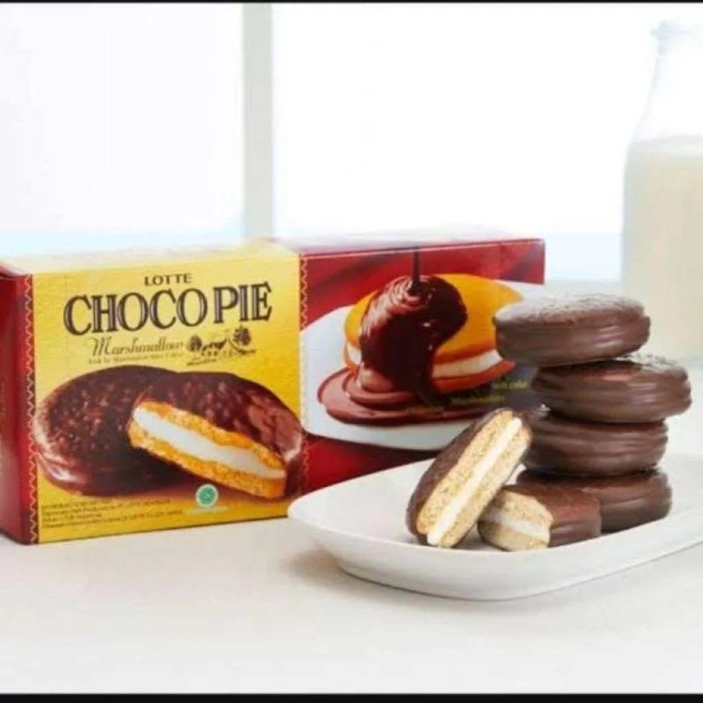 Lotte Choco Pie Marshmallow Biskut Coklat dengan Filling Marshmallow