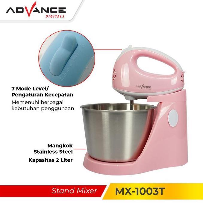 Advance Stand Mixer MX-1003T kapasitas 2Lt Garansi Resmi 1 Tahun