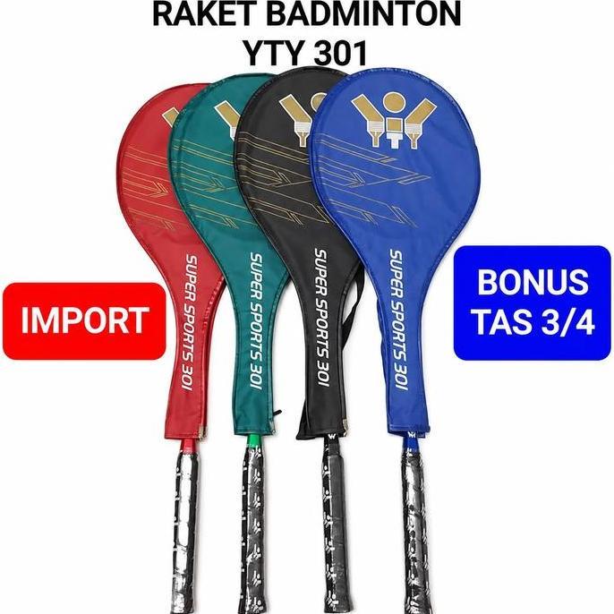 Raket Badminton Anak YTY Original - Raket Bulutangkis Anak Murah YTY 301 Free Tas Banyak Warna