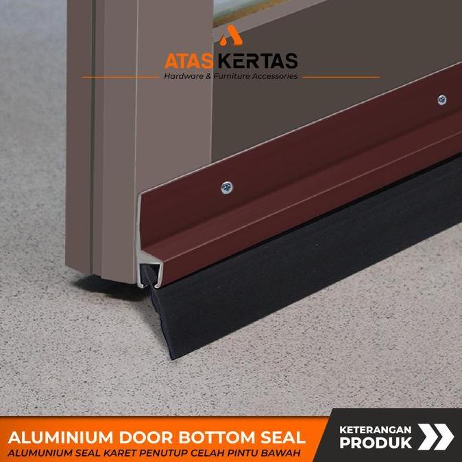 BEBAS ONGKIR - Premium tutup celah pintu bawah MEGAN / door bottom seal aluminium karet / door seal 