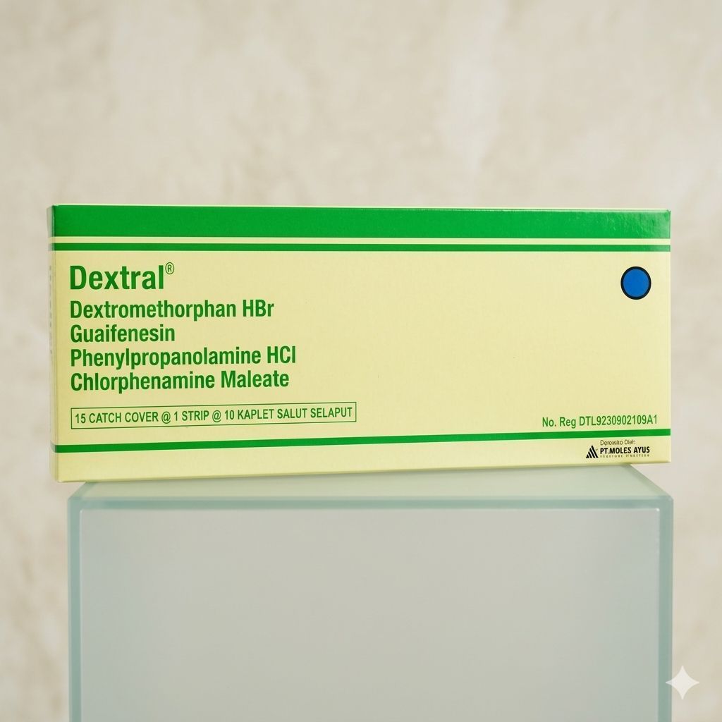 DEXTRAL 1 Box 150's Kaplet Salut Selaput 15 Strip Dus Membantu Menjaga Kesehatan Jantung