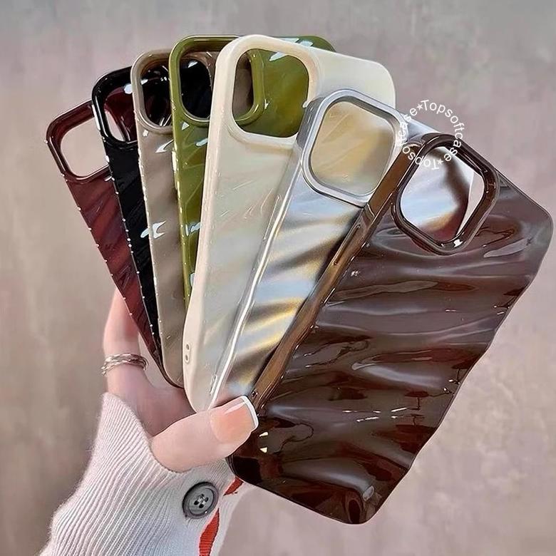 READY STOCK MN216 DAZZLE SILICONE WAVE GLOSSY CASE SHOCKPROOF - CASING HP GELOMBANG COMPATIBLE FOR I