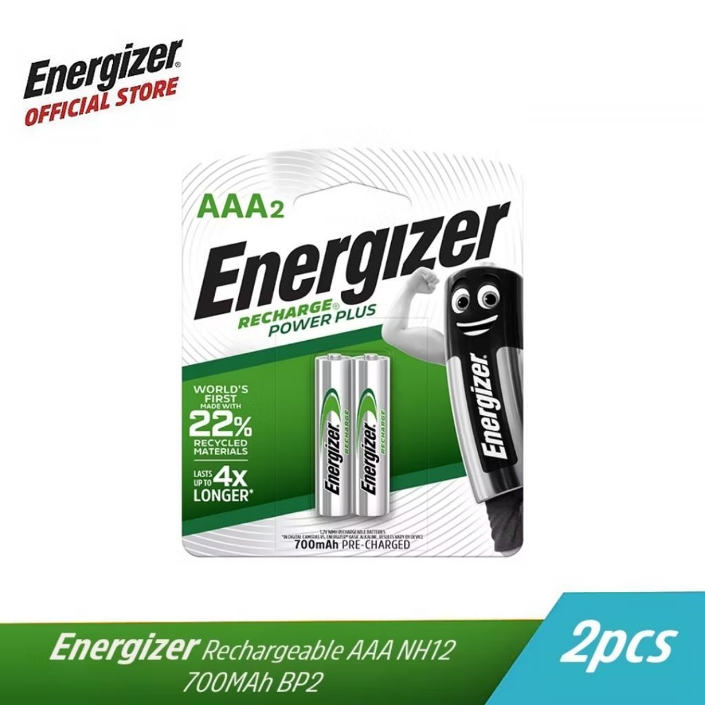 Energizer AAA Rechargeable Battery — Power Plus - Baterai Isi Ulang Energizer